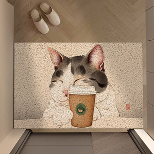 网红猫咪地垫家用入户门垫丝圈地垫可裁剪防滑耐磨门口防滑浴室垫