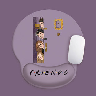 老友记小号鼠标垫硅胶防滑硅胶笔记本电脑键盘护腕鼠标垫护腕托