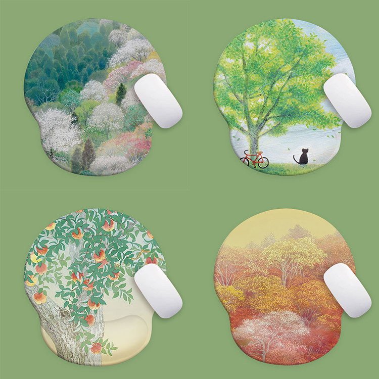 唯美治愈鼠标垫护腕手腕软硅胶游戏垫办公笔记本立体键盘垫护腕垫