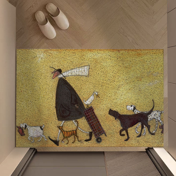 北欧小众地垫家用入户门垫丝圈地垫可裁剪防滑耐磨门口防滑地垫