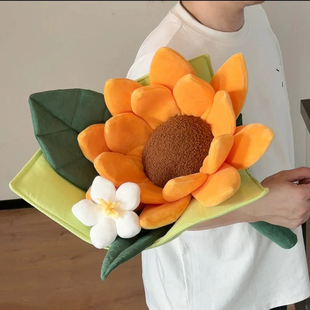 创意一举夺魁花束向日葵高中魁首玩偶毛绒玩具葵花高考送学生礼物