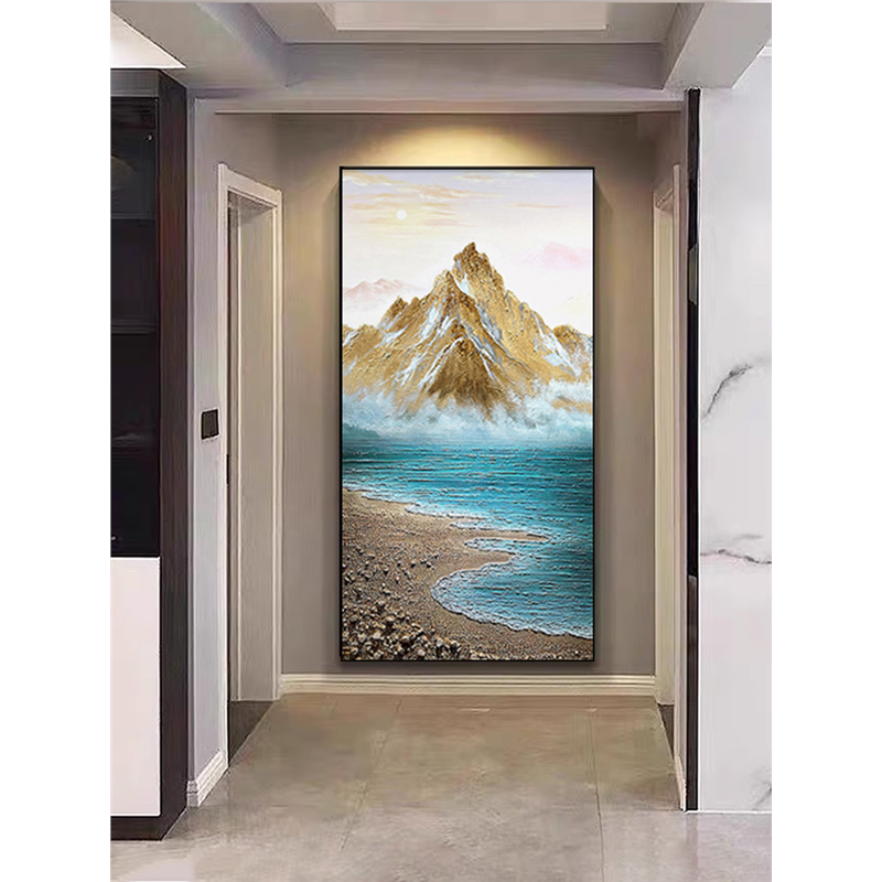 手绘油画客厅沙发玄关装饰画肌理
