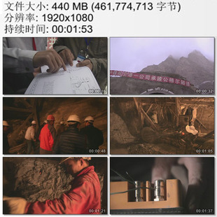 野外隧道施工 山体爆破 中巴国际高速公路 实拍视频素材