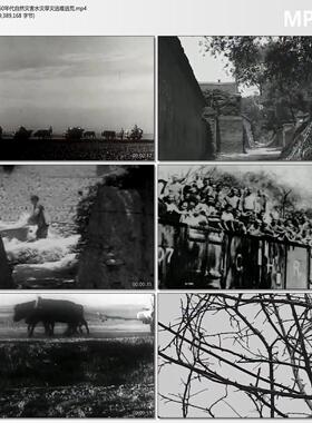 50年代60年代自然灾害水灾旱灾逃难逃荒 历史影像视频素材