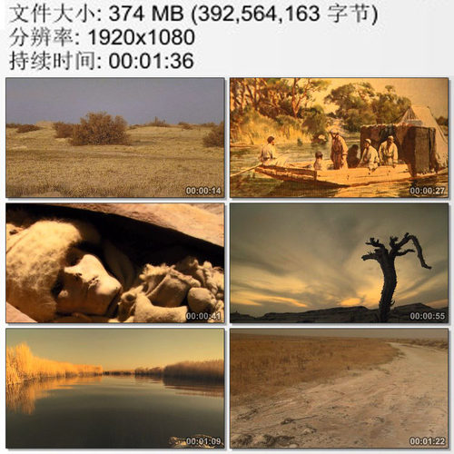 新疆罗布泊 孔雀河 人类生存环境的变迁 高清实拍视频素材