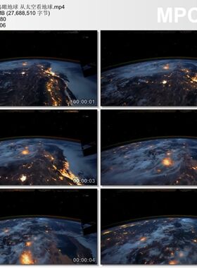 鸟瞰地球 从太空看地球 高清实拍视频素材