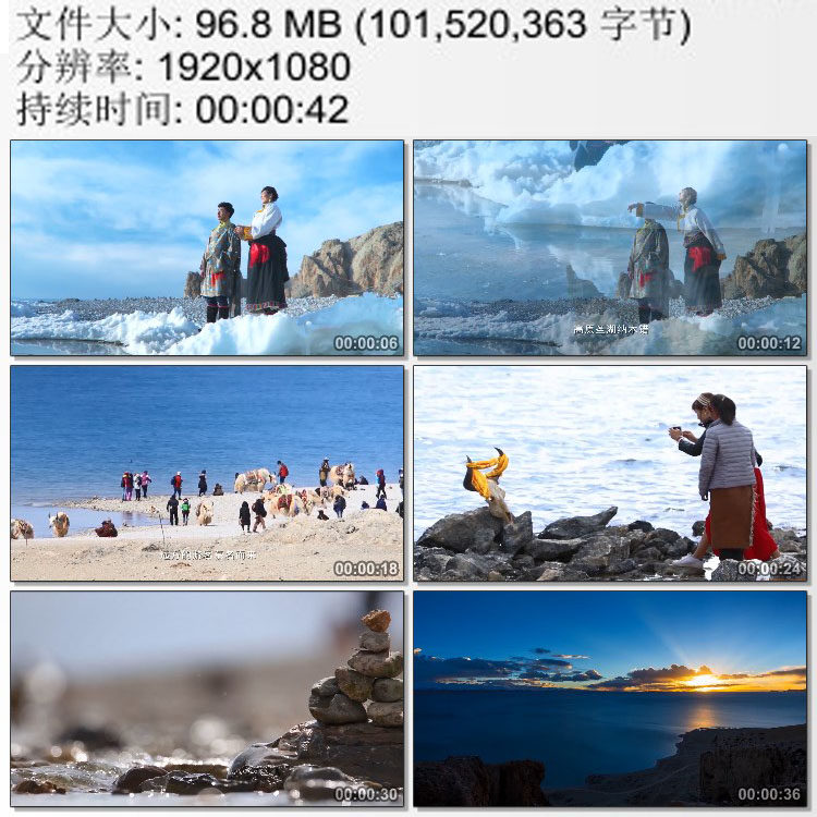 西藏高原圣湖纳木错远方游客慕名而来 人群 高清实拍视频素材