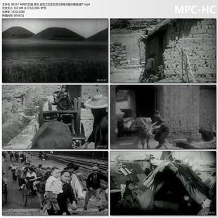 40年代饥饿旱灾逃荒大饥荒饥荒大旱旱灾蝗灾粮食减产历史视频素材