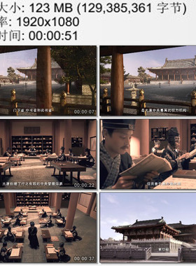 大唐官员办公场所 门下省中书省尚书省 权利机构 实拍视频素材