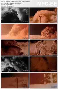 原子弹爆炸历史镜头浓烟滚滚 高清实拍视频素材