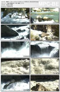 云南山水风光滔滔江水奔腾浪花激流险滩 高清实拍视频素材