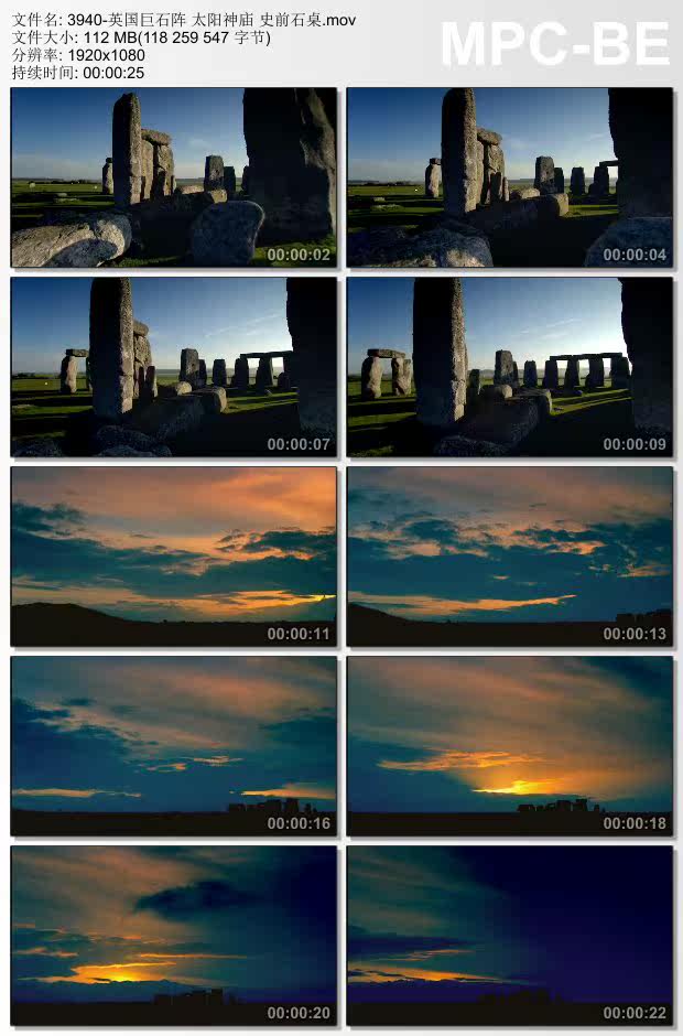 英国巨石阵太阳神庙史前石桌 实拍视频素材