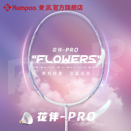 薰风正品专业羽毛球拍全碳素纤维单拍比赛专用羽球拍熏风花伴PRO