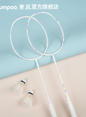 薰风旗舰店羽毛球拍女碳素纤维球拍4U超轻耐打单双拍熏风K520pro