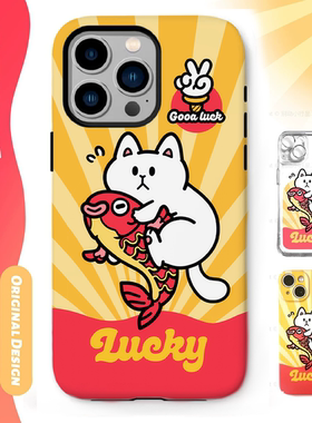 别动小行星｜锦鲤猫原创iPhone14手机壳13promax16亚克力个性潮可爱复古适用苹果15xs华为mate60pro小米vivo