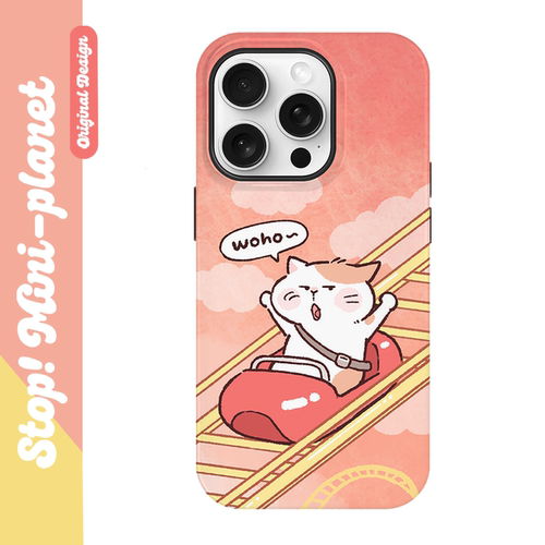 别动小行星落日飞车猫原创iPhone18手机壳17promax14亚克力防摔个性潮可爱适用苹果16华为mate60pro小米vivo