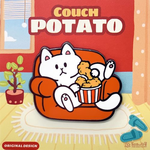 别动小行星沙发猫原创金属徽章