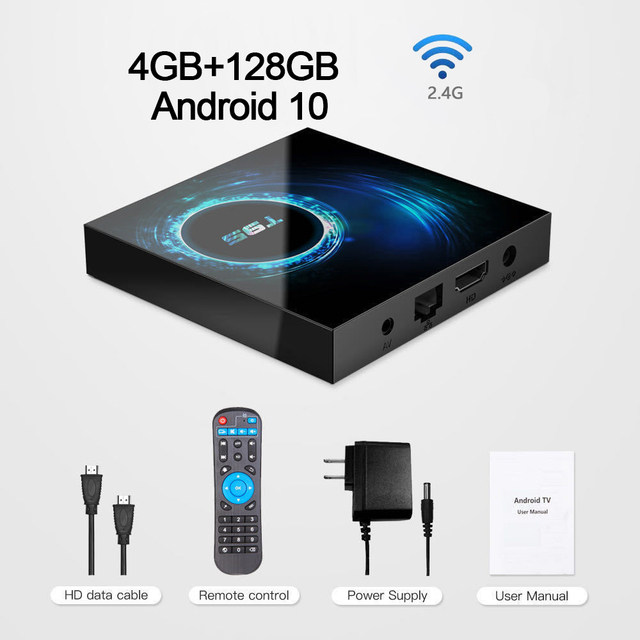 128G T95 스마트 TV 박스 안드로이드 10.0 ALLWINNER H616 쿼드 코어