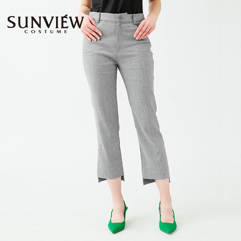 sunview/尚约经典西裤版型修饰腿型笔挺有型脚口微锥裁剪流畅女裤