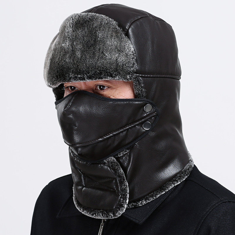帽子男冬季骑行雷锋帽户外挡雨帽冬防寒东北帽中老年人皮革帽子男,服饰配件/皮带/帽子/围巾,帽子,淘宝优惠券,粉丝福利购,淘宝优惠卷