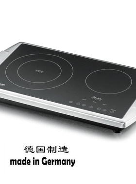 100%原装进口ROMMELSBACHER CT3403/TC-TM不锈钢双灶带计时电陶炉