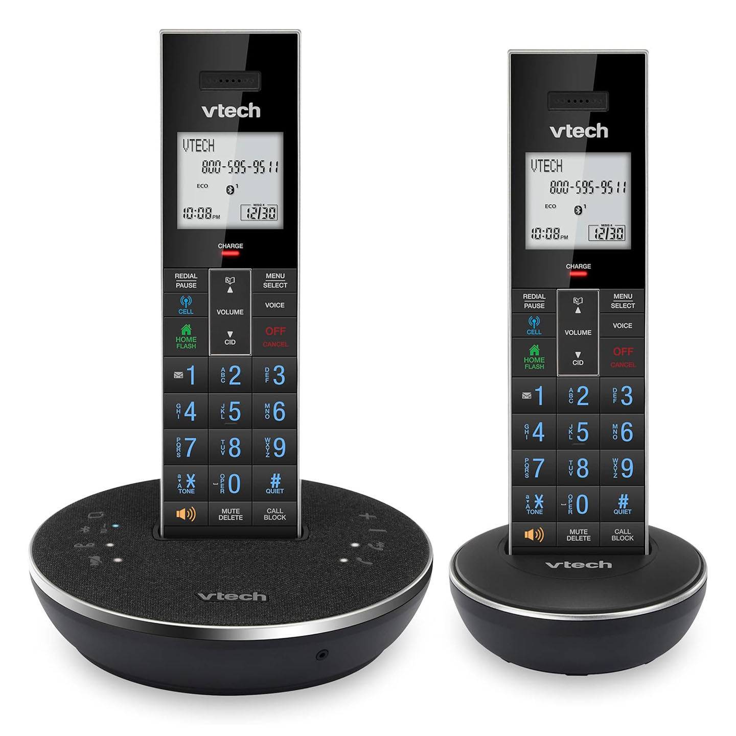 100%美国代购进口VTech DECT 6.0降噪呼叫拦截数字无绳蓝牙电话机