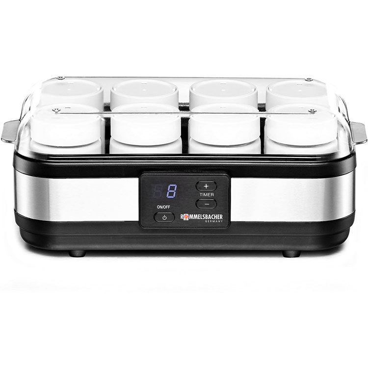 100%德国代购进口ROMMELSBACHER温控定时8杯150ml玻璃杯酸奶机