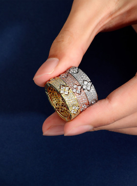 欧美INS潮流男女微镶满天星锆石