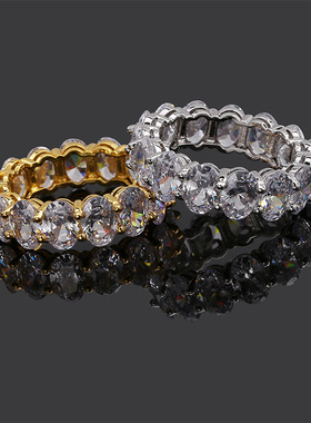 欧美爱心形状锆石情侣戒指流行嘻