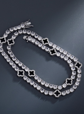 欧美新品手链欧美四叶草锆石链网