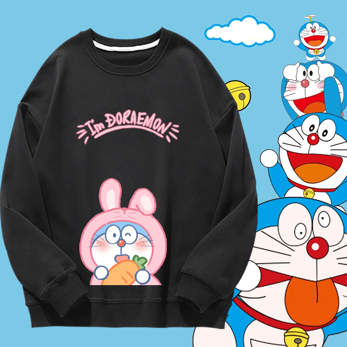 男女二次元秋冬可定制圆领卫衣