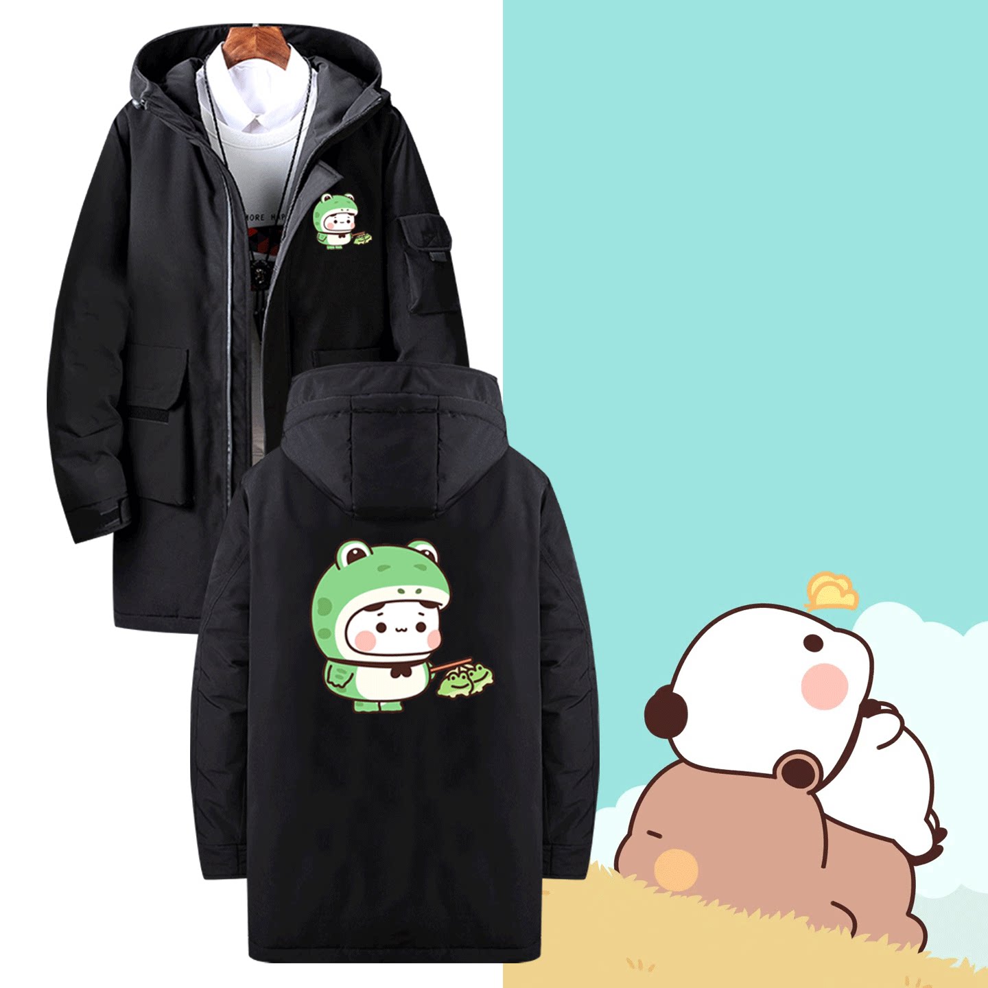 中长款可定制连帽外套羽绒服