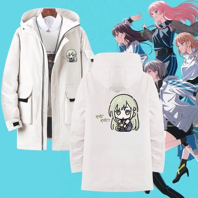 情侣可定制中长款带帽羽绒服