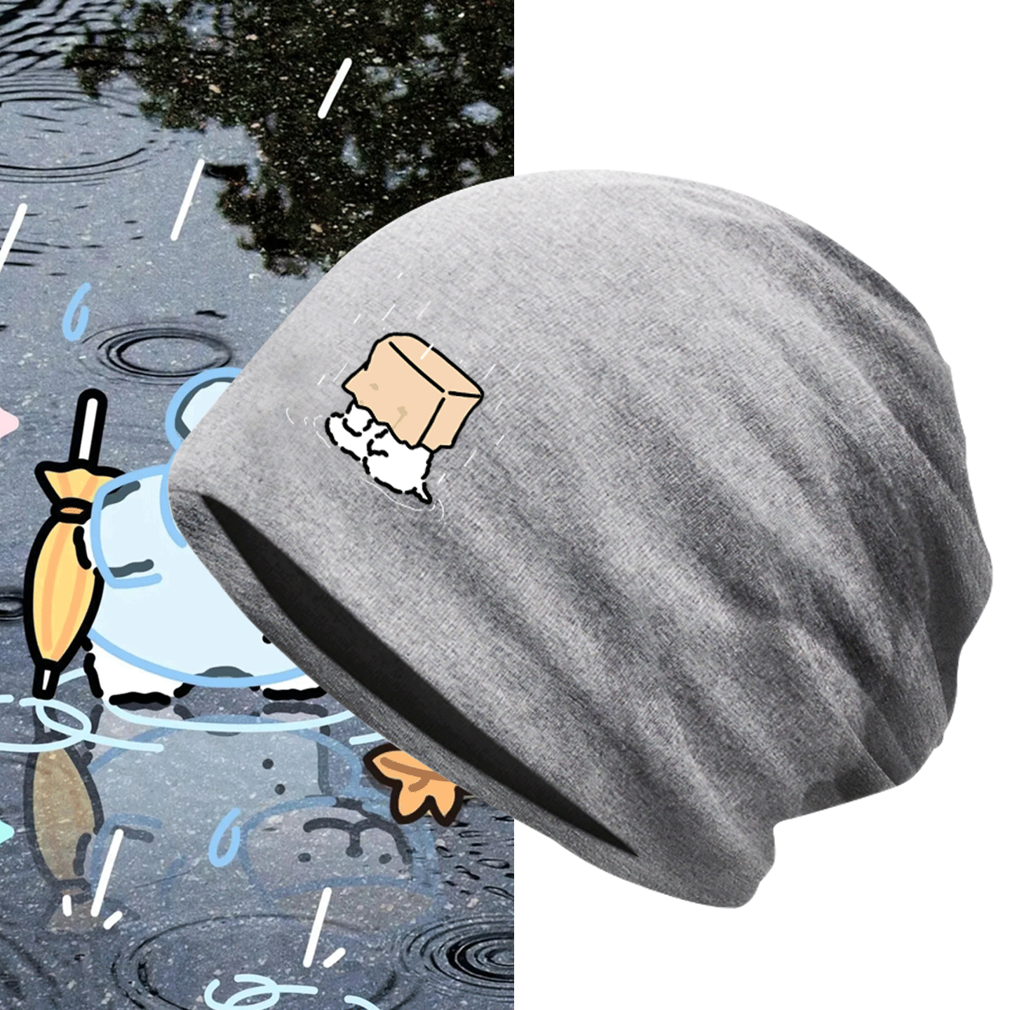 男女情侣款堆堆帽二次元包头帽