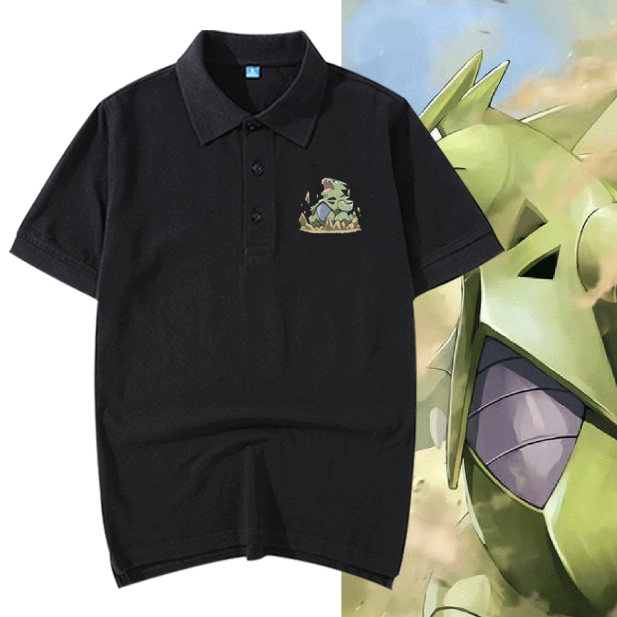 宝可梦神奇宝贝班吉拉斯周边短袖T恤纯棉夏季男女情侣百搭POLO衫