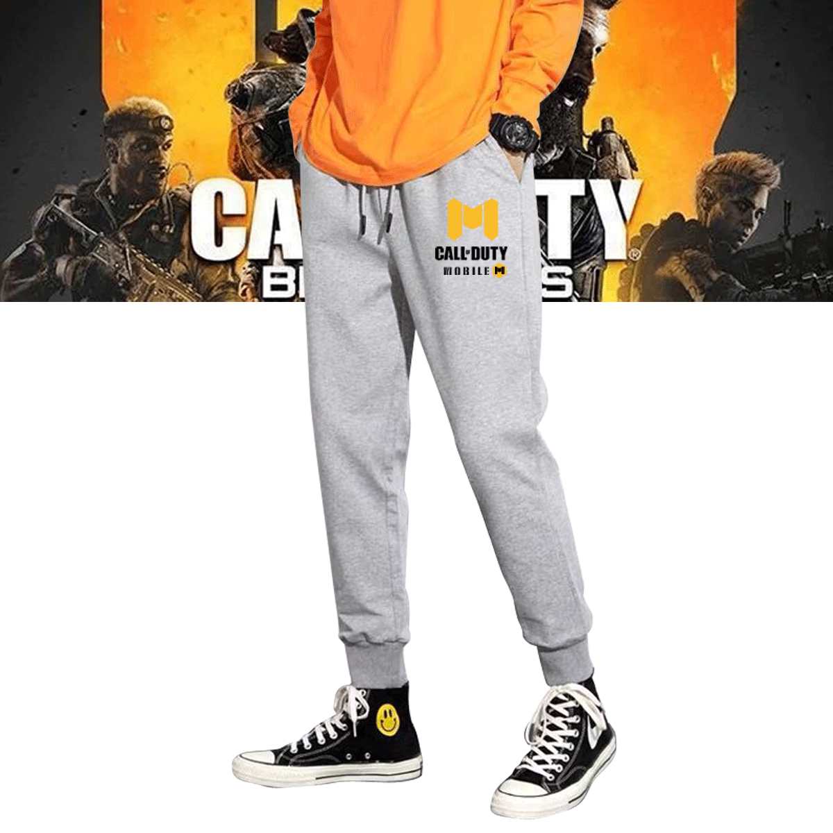 男女情侣可定制休闲裤潮长裤