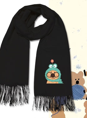男女可定制保暖披肩围巾自嘲熊柿子椒熊Quokka周边短尾矮袋鼠卡通