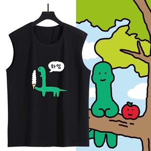 夏季2025新款布拉吉奥动漫周边卡通可爱男女定制无袖T恤纯棉背心