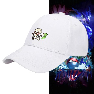 宝可梦动漫同人周边二次元夏男女情侣可定制鸭舌帽遮阳休闲棒球帽