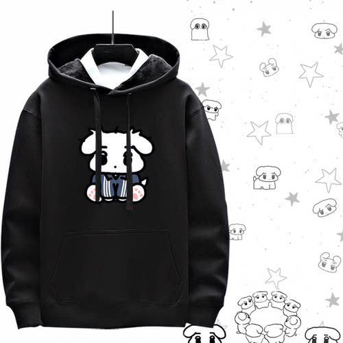 定制休闲情侣连帽衫带帽卫衣