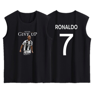 2020欧洲杯梅西C罗CR7世界杯足球衣服青少年运动纯棉无袖T恤背心