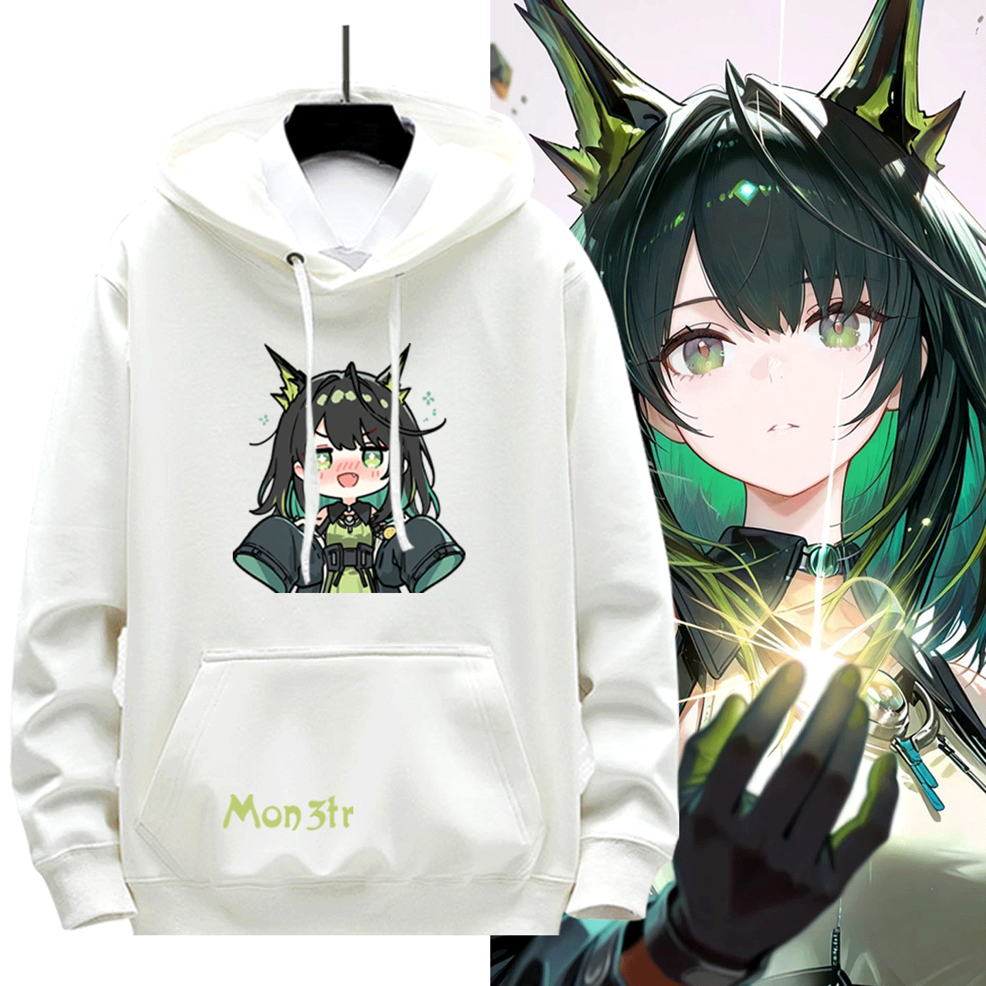 男女情侣秋冬可定制带帽卫衣Mon3tr 凯尔希明日游戏方舟游戏周边,男装,卫衣,淘宝优惠券,粉丝福利购,淘宝优惠卷