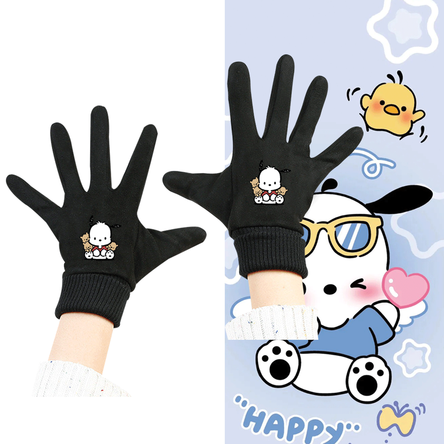 男女可定制分指保暖手套