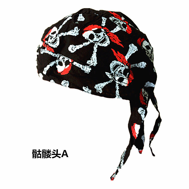 头巾帽子 男 夏 海盗帽纯棉女 街舞 单车头巾骑行 运动 吸水薄