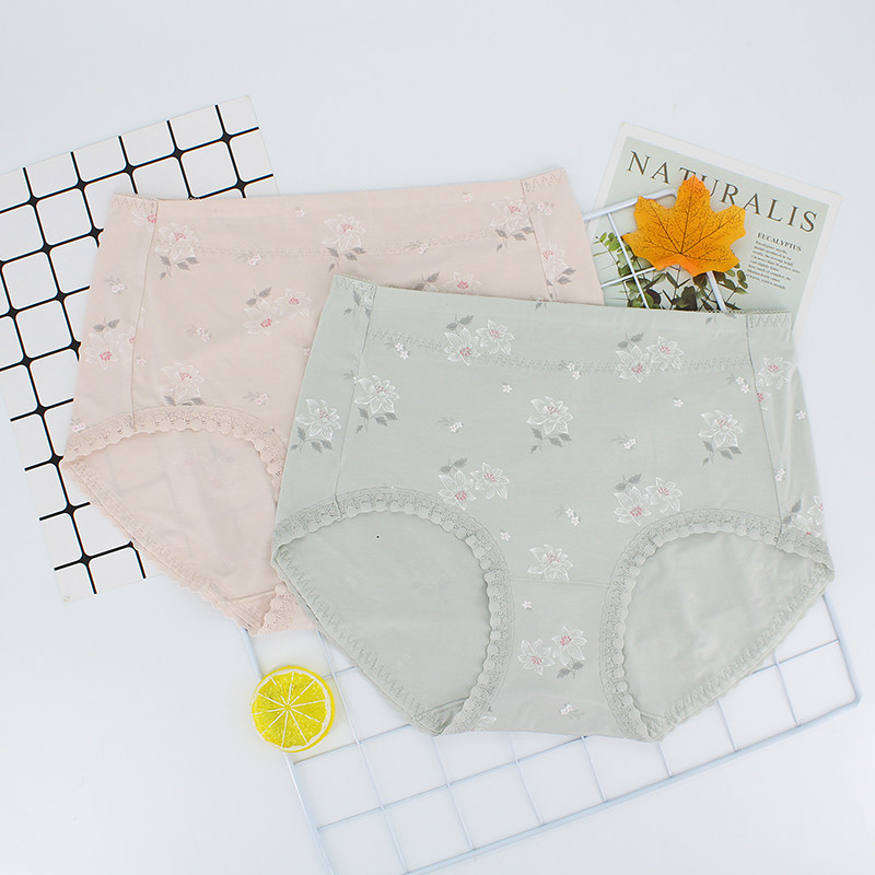 内裤女士高腰三角莫代尔料蕾丝边无痕包臀植物花卉狼兄兔妹底裤头,女士内衣/男士内衣/家居服,女三角裤,淘宝优惠券,粉丝福利购,淘宝优惠卷