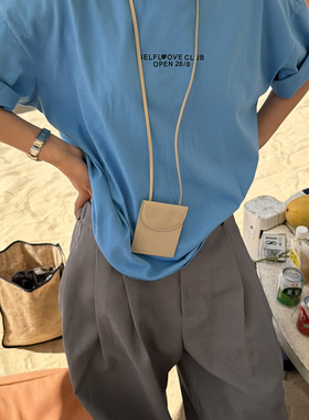 SANBARA-字母短袖t韩系潮流休闲字母印花宽松女夏季短袖T恤86176