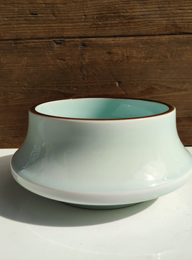 景德镇陶瓷笔洗烟缸 小鱼缸茶几茶海摆件花盆仿古风格高温瓷器