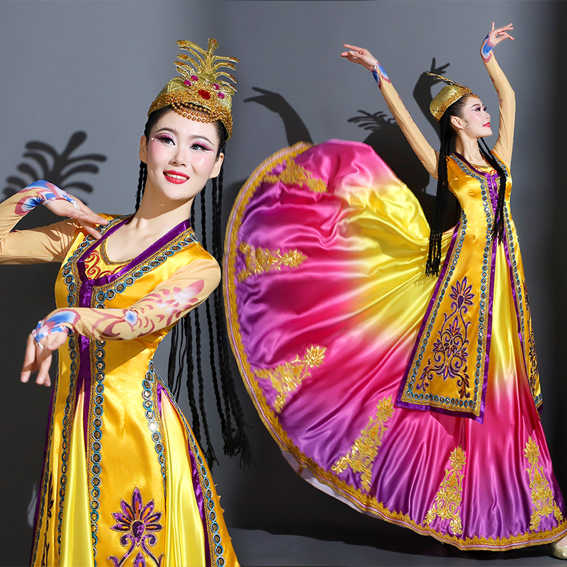 新疆维吾尔族舞蹈演出服女开场舞