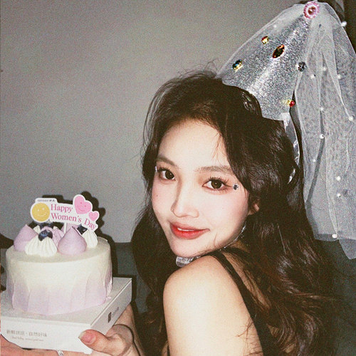网红钻石珍珠生日帽子拍照道具