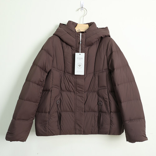 千仞岗羽绒服专柜正品女2026年秋冬新款短款连帽柔软泡芙Y319191Y